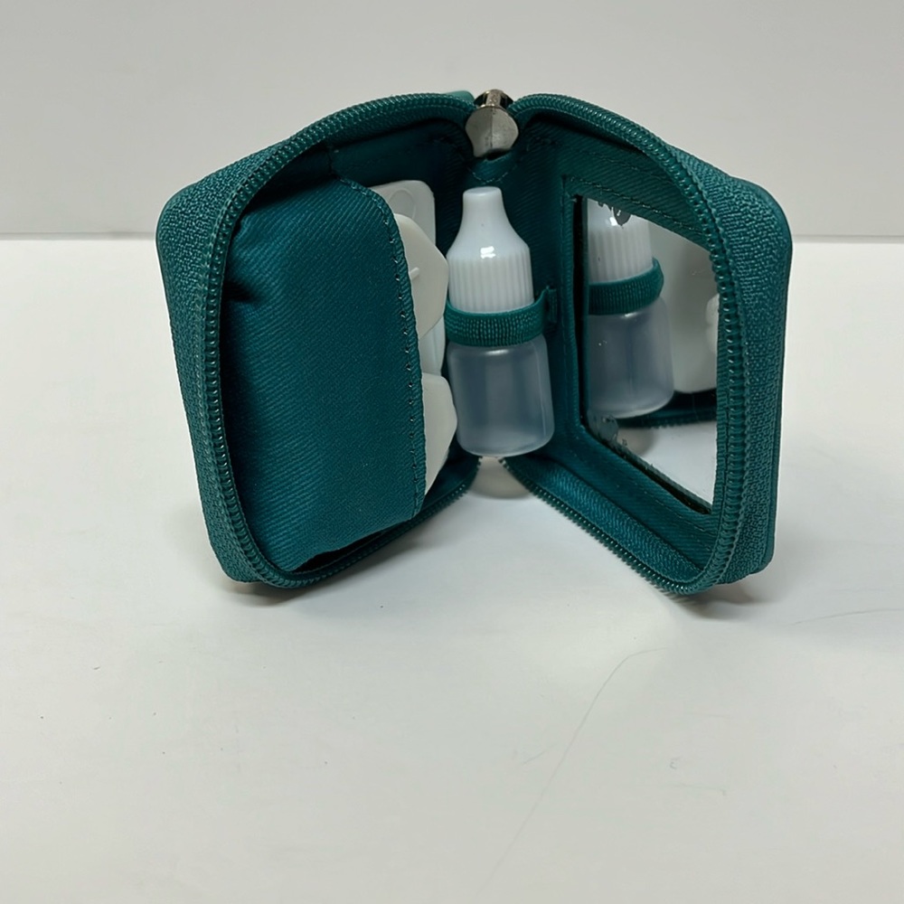 Fossil Genuine Leather Contact Case, Blue